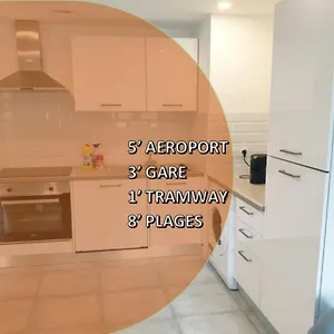Renove 2023 Proche Aeroport 5min, Gare Sncf 2 Min, Tramway Au Pied De L'immeuble , Parking Possible, Renovated 2023 Near The Airport 5 Min, Train Station 2 Min, Tram Next To The Building 1 Min, Parking Possible Appartement Nice